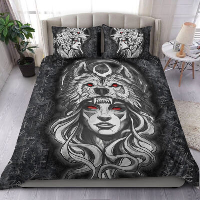 Ligerking Bedding Set - Valkyries And Bear Raven Turquoise Tree Cletic Bedding Set A95