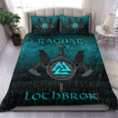 Ligerking Bedding Set - Ragnar Lothbrok - Ragnar Lodbrok - Viking Warrior - Cyan Version Bedding Set A7