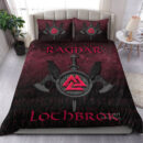 Ligerking Bedding Set - Ragnar Lothbrok - Ragnar Lodbrok - Viking Warrior - Red Version Bedding Set A7