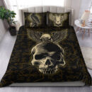 Ligerking Bedding Set -Raven And Skull Viking Bedding Set A95