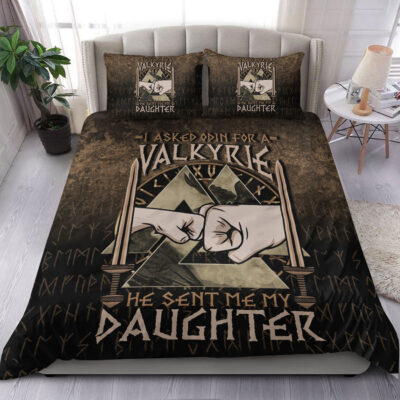 Ligerking Bedding Set -I Asked Odin For A Valkyrie He Sent Me My Daughter Bedding Set A7