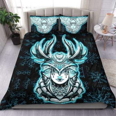 Ligerking Bedding Set -Viking Valkyrie Turquoise Bedding Set A95