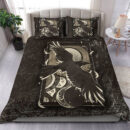 Ligerking Bedding Set - Viking Raven Celtic Sun and Moon Bedding Set A35