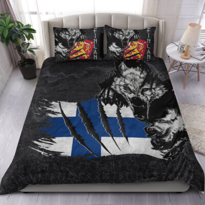 Ligerking Bedding Set - Finland Wolf Viking Bedding Set A95