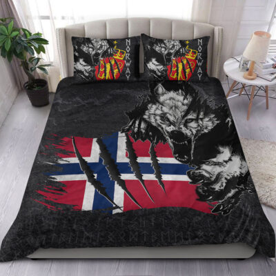 Ligerking Bedding Set - Norway Wolf Viking Bedding Set A95