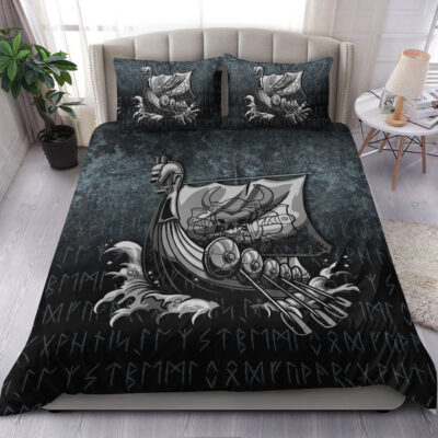 Ligerking Bedding Set - Victory or Valhalla Drakkar Bedding Set A7