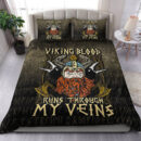 Ligerking Bedding Set -Viking Blood Runs Through My Veins Bedding Set A7