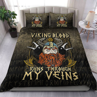 Ligerking Bedding Set -Viking Blood Runs Through My Veins Bedding Set A7