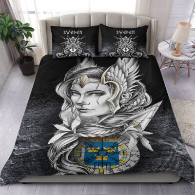 Ligerking Bedding Set - Valkyries Sweden Viking Country Bedding Set A7
