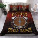 Ligerking Bedding Set - Victory or Valhalla Shield Maiden Bedding Set A7