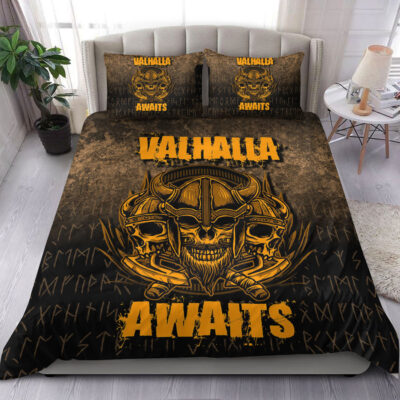 Ligerking Bedding Set -Valhalla-Awaits-Warrior Bedding Set A7
