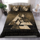 Ligerking Bedding Set - Huginn Muninn Ravens from Odin Viking - Gold Version Bedding Set A7