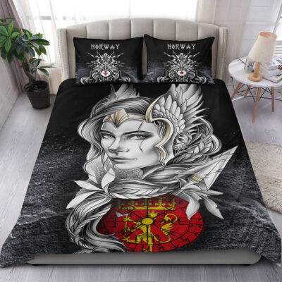 Ligerking Bedding Set - Valkyries Norway Viking Country Bedding Set A7