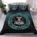 Ligerking Bedding Set - Mjolnir Hammer of Thor Runes Bedding Set A7