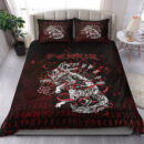 Ligerking Bedding Set - Fenrir and Arrow on Blood Background Bedding Set A35