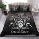 Ligerking Bedding Set - Fear Is A Reaction Courage Is A Decision Bedding Set A7