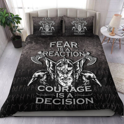 Ligerking Bedding Set - Fear Is A Reaction Courage Is A Decision Bedding Set A7