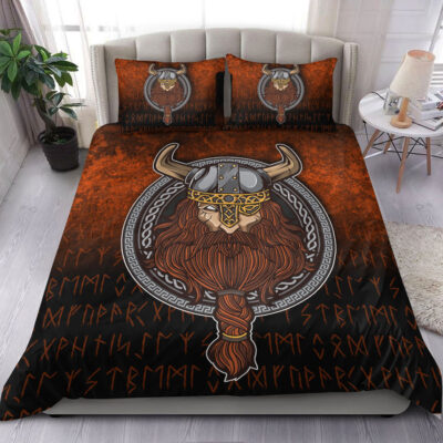 Ligerking Bedding Set - Viking Warrior Odin Valhalla Bedding Set A7