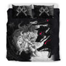 Ligerking Bedding Set - Berserker and Wolf Red Eyes Home Set Bedding Set A35