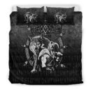 Ligerking Bedding Set - Fenrir Wolf Of Odin Norse Runes Thor Hammer Mjolnir Bedding Set A7