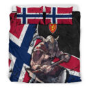 Ligerking Bedding Set -Norway Warrior Brush Style Bedding Set A35