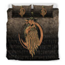 Ligerking Bedding Set - Raven Viking Warrior Valhalla Norse Bedding Set A7