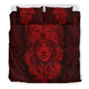 Ligerking Bedding Set - Valkyries And Bear Raven Turquoise Bedding Set A95