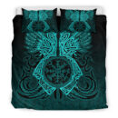 Ligerking Bedding Set - Two Raven Cletic Turquoise Tree Cletic Bedding Set A95