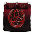 Ligerking Bedding Set - Vegvisir Nordic Viking Rune - Red Version Bedding Set A7