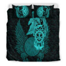 Ligerking Bedding Set - Raven Ving Turquoise Bedding Set A95