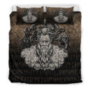 Ligerking Bedding Set - Norse Viking Mythology Allfather Odin Huginn Muninn Bedding Set A7