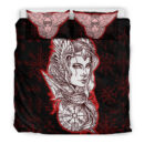 Ligerking Bedding Set -Viking Valkyrie Red Bedding Set A95