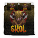 Ligerking Bedding Set - Skol Viking Beer Norse Mythology Warrior Drinking Bedding Set A7