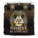 Ligerking Bedding Set - May The Norse Be With You Viking - Gold Version Bedding Set A7