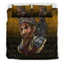 Ligerking Bedding Set - Viking Warrior Odin Valhalla Raven Bedding Set A7