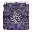 Ligerking Bedding Set - Tree of Life with Triquetra Amethyst and Silver Bedding Set A7
