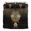 Ligerking Bedding Set - Vikings Golden Raven Bedding Set A7