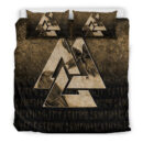 Ligerking Bedding Set - Huginn Muninn Ravens from Odin Viking - Gold Version Bedding Set A7