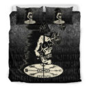 Ligerking Bedding Set -Valhalla-Skull-Ravens Bedding Set A7