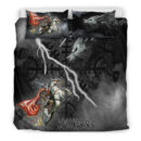Ligerking Bedding Set - Odin and Fenrir Thunder Background Bedding Set A35