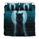Ligerking Bedding Set - Fenrir Viking Wolf - Cyan Version Bedding Set A7