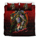 Ligerking Bedding Set - Samurai Viking Warrior Ronin Berserk Armor Axe Bedding Set A7