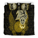 Ligerking Bedding Set - Raven Ving Gold Bedding Set A95
