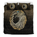 Ligerking Bedding Set - Vikings Raven - Gold Version Bedding Set A7