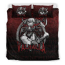 Ligerking Bedding Set - Axe Warrior Raven Odin Thor Victory Or Valhalla Bedding Set A7