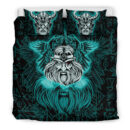 Ligerking Bedding Set -Viking Odin Turquoise Bedding Set A95
