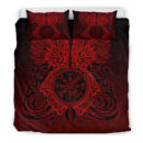 Ligerking Bedding Set - Two Raven Cletic Red Bedding Set A95