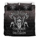 Ligerking Bedding Set - Fear Is A Reaction Courage Is A Decision Bedding Set A7