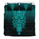 Ligerking Bedding Set - Odin The Allfather Asgard God And Chief Of Aesir - Cyan Version Bedding Set A7