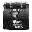 Ligerking Bedding Set -Too-Many-Idiots-Not-Enough-Axes-Viking Bedding Set A7